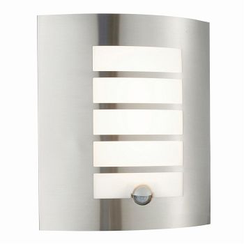 Bianco LED IP44 Stainless Steel PIR Wall Light 75931