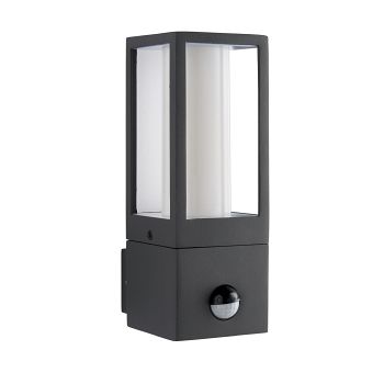 Lantern IP44 Rated Textured Grey Outdoor PIR Wall Light 99549