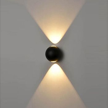 Aura LED Matt Black Outdoor Wall Light EXT6628
