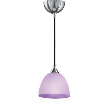 Reanne Single Pendant Light with Lilac Finish Shade FL2290/1/949