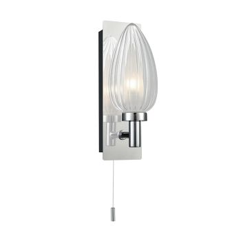 Pattie Glass Single Switched Bathroom Wall Light FRA881