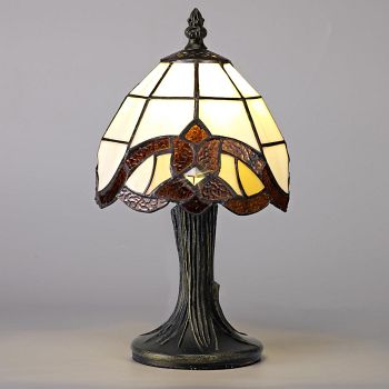 Denver Cream And Amber Tiffany Table Lamp LT30175