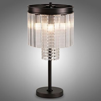 Washington Brown Oxide 6 Light Glass & Crystal Table Lamp LT30543