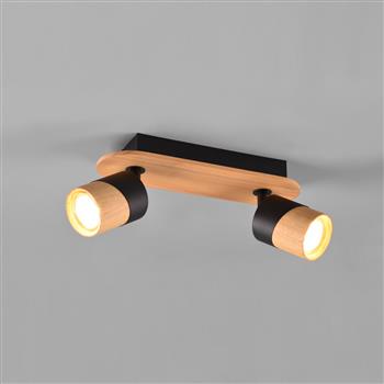 Aruni Wooden Double Adjustable Spotlight