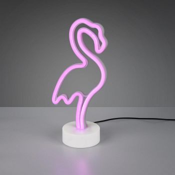 Flamingo Pink Childrens Battery Operated Table Lamp R55240101