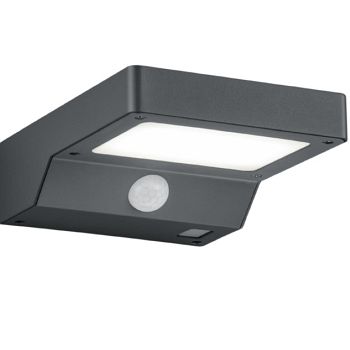 Fomosa IP44 Outdoor Anthracite Solar Wall Powered Light R22281142