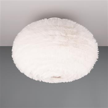 Furry White Semi-Flush Ceiling Fitting R61582001