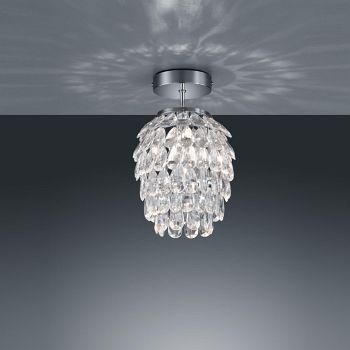 Petty Chrome & Transparent Clear Small Ceiling Fitting R60451006