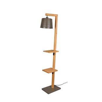 Rodrigo Natural Wood & Antique Nickel Floor Lamp 402690167
