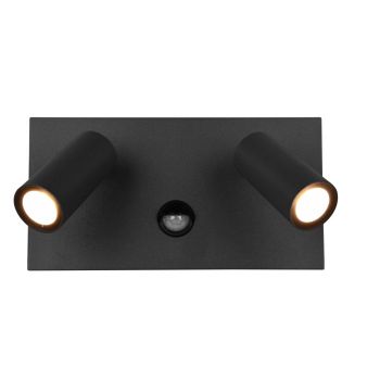 Tunga IP54 LED Anthracite PIR Double Outdoor Wall Light 222969242