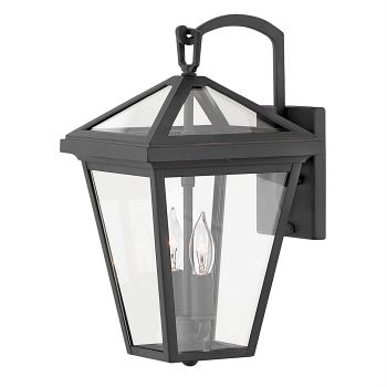 Black IP44 Rated 2 Light Outdoor Wall Lantern QN-ALFORD-PLACE2-S-MB