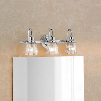 Polished Chrome IP44 Bathroom Triple LED Wall Light QN-ADDISON3-BATH