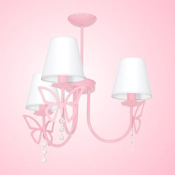 Charlotte Three-Arm Pink Ceiling Light MLP4216