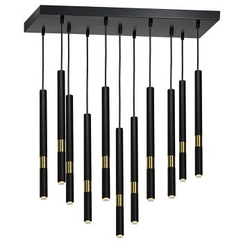 Monza Black and Gold 11-Light Ceiling Pendant MLP6386
