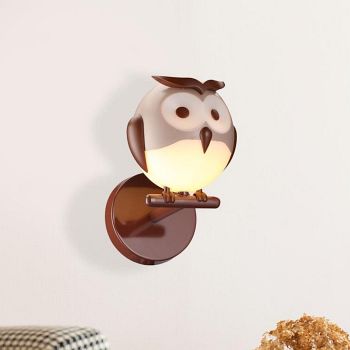Owl Brown Single Wall Light ML245