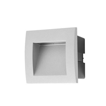 Face Grey LED 4000K IP65 Outdoor Recessed Wall Light PX-0285-GRI