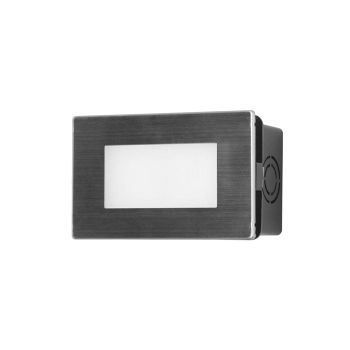 Rect Stainless Steel LED IP65 CCT Outdoor Recessed Wall Light PX-0549-ALU
