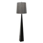 Ascent Floor Lamp Black Finish With Grey Shade ASCENT-FL-BLK