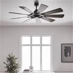 Gentry LED Weathered Zinc Ceiling Fan Reversible Blades KLF-GENTRY-65-WZ