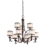 Lacey Mission Bronze 9 Light Multi-Arm KL-LACEY9-MB