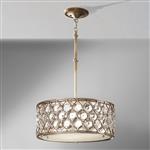 Lucia Burnished Silver 3 Light Crystal Pendant FE-LUCIA-B