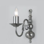 Flemish Pewter Single Curved Wall Light BF00350/01/WB/PW