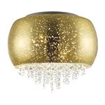 Luna Crystal & Gold 3 Light Flush Ceiling Fitting PGH1802/03/PL/G