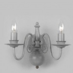 Bologna Grey Hand Painted Double Wall Light PG05579/02/WB/GRY
