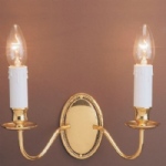 Georgian Polished Brass Double Wall Light SMBB00052/PB