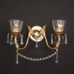 Livorno Crystal And Gold Double Wall Light STH03017/02/WB/G