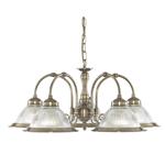 American Diner Antique Brass 5-Arm Ceiling Light 9345-5