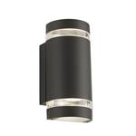 Sheffield IP44 Dark Grey Outdoor Curved Wall Light 2002-2GY-LED