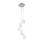 Cyclone LED Five Light Chrome & Clear Glass Cluster Pendant 97291-5CL