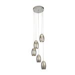 Cyclone LED Five Light Chrome & Smoked Glass Cluster Pendant 97291-5SM