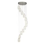 Cyclone LED 12 Light Chrome and Clear Glass Cluster Pendant 97291-12CL