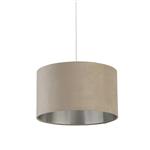 Drum 38CM Taupe Velvet With Silver Inner Lampshade 21035TA