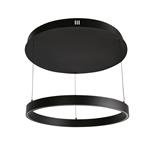 Layla LED Black Metal And Opal Gesture Controlled Round Large Pendant 30411BK
