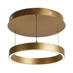 Layla LED Gold Metal And Opal Gesture Controlled Round Medium Pendant 30410GO