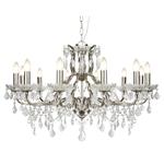 Paris Satin Silver Crystal Chandelier Fitting 87312-12SS