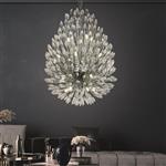 Peacock Polished Chrome And Crystal 20 Light Ceiling Pendant 86012-20CC