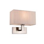 Raffles Brushed Steel Oyster Rectangular Shaped Wall light 4939BSOY