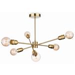 Trident Multi-Arm 6 Light Brushed Brass Ceiling Fitting 3702BR