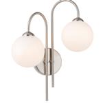 Lyndon Double Arm Wall Light Brushed Steel 2885BS