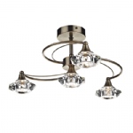Luther Antique Brass 4 Light Ceiling Fitting LUT0475