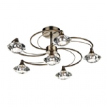 Luther 6 Light Ceiling Fitting Antique Brass LUT0675