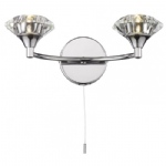 Luther Two Arm Wall Light Polished Chrome Finish LUT0950