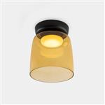 Levels 1 220mm LED Amber Glass Smart Semi Flush Fitting 15-A143-05-15