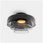 Levels 3 Dimmable LED 420mm Fume Smoked Triple Glass Fitting 15-A136-05-12