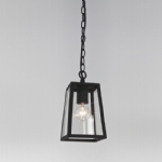 Calvi IP23 Black Outdoor Hanging Porch Lantern 1306003