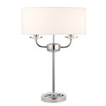 Nixon Twin Light Nickel Table Lamp 60804